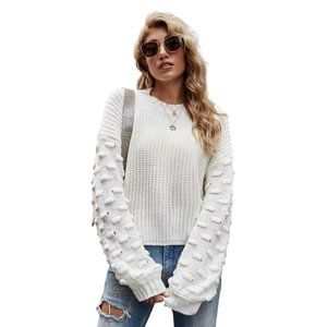 Weekend Style Rib-Knit Dropped Shoulder Sweater